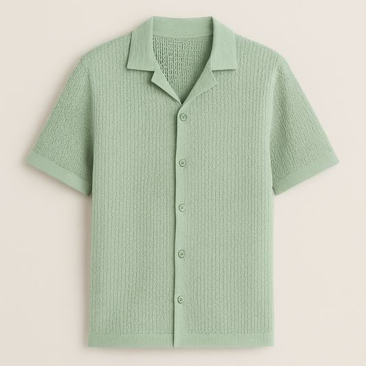 Men’s Textured Mesh Button Shirt – Breezy Fit | Summer Wear | Customizable | MOQ 200
