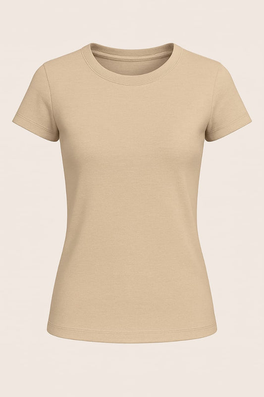 Women’s 180 GSM Biowashed Cotton T-Shirt – Ultra Soft & Everyday Fit