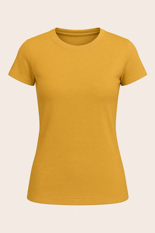 Women’s 180 GSM Biowashed Cotton T-Shirt – Ultra Soft & Everyday Fit