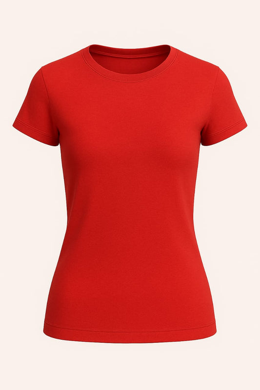 Women’s 180 GSM Biowashed Cotton T-Shirt – Ultra Soft & Everyday Fit
